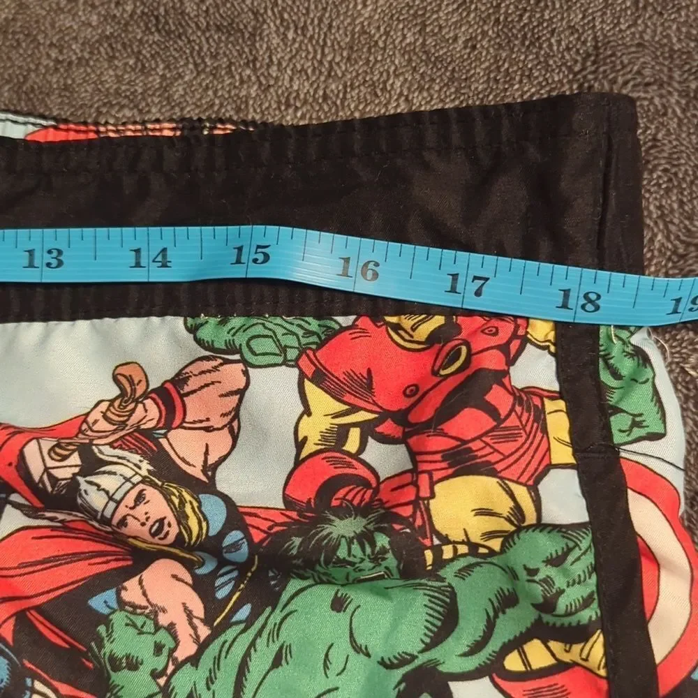 Marvel Comics Hero Swim Trunk Board Shorts Captain America Hulk Iron Man Thor XL